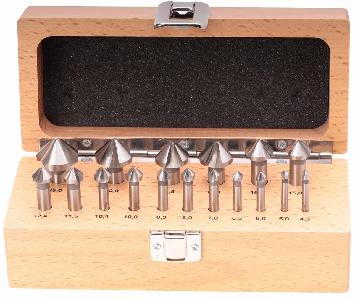 Набор зенковок RUKO 90° 4,3-25 мм DIN335C HSS-G 3z 17 шт 102155