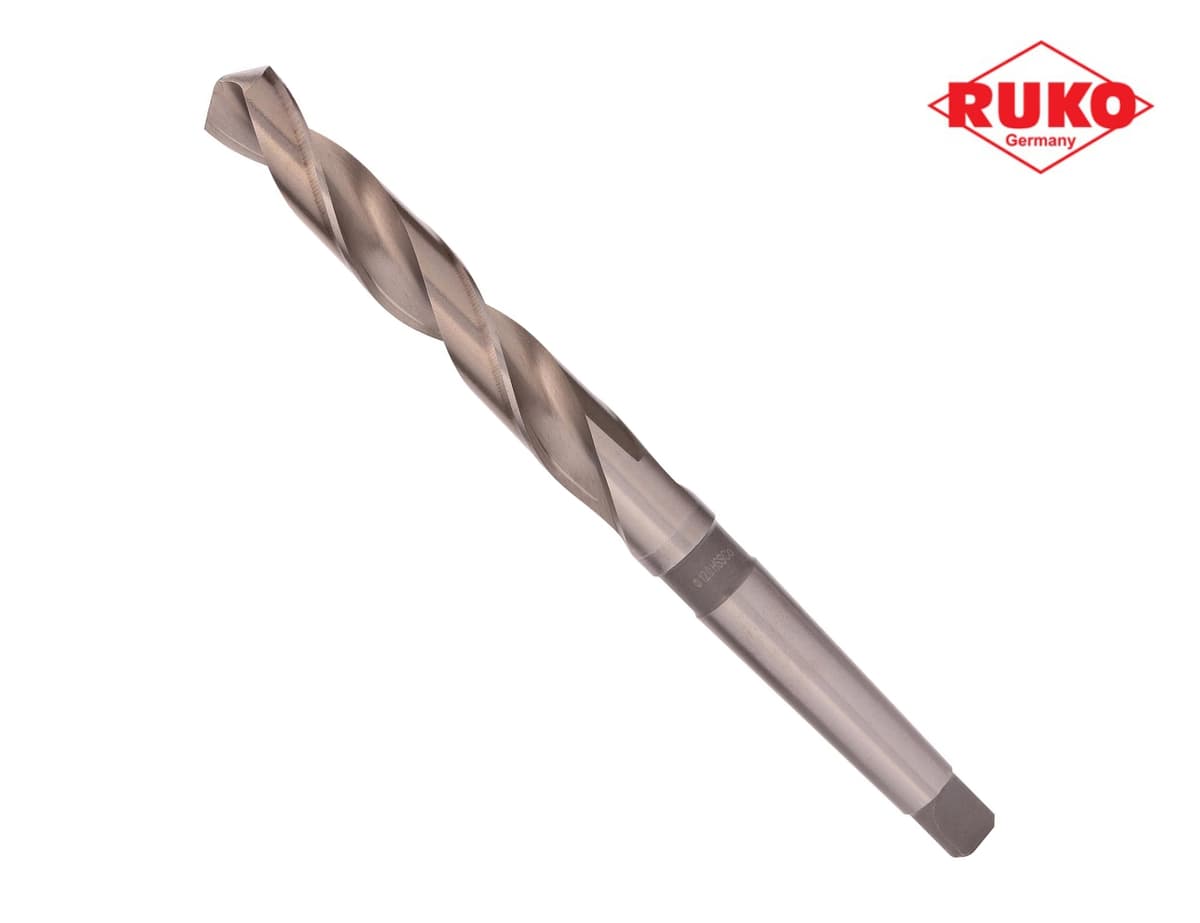 Сверло с коническим хвостовиком RUKO HSSE-Co5 12,0x182/101 мм DIN345 h8 6xD 118° KM1 204120E