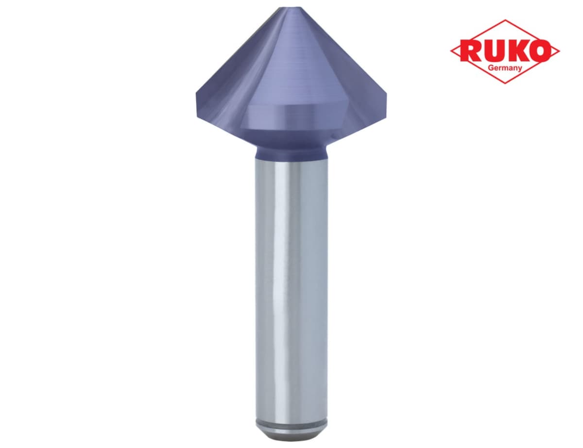 Зенковка RUKO ц/х 90° 40,0 мм HSS-G TiALN 3z DIN335C L80 мм Ø15 мм 102174F
