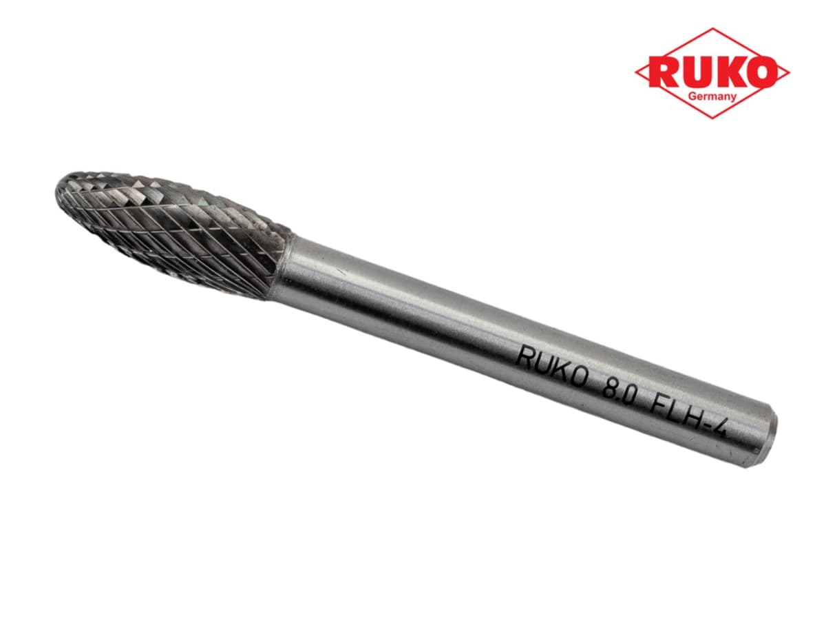 Бор-фреза твердосплавная RUKO HM H(FLH) 8,0x20x65x6 мм 116218