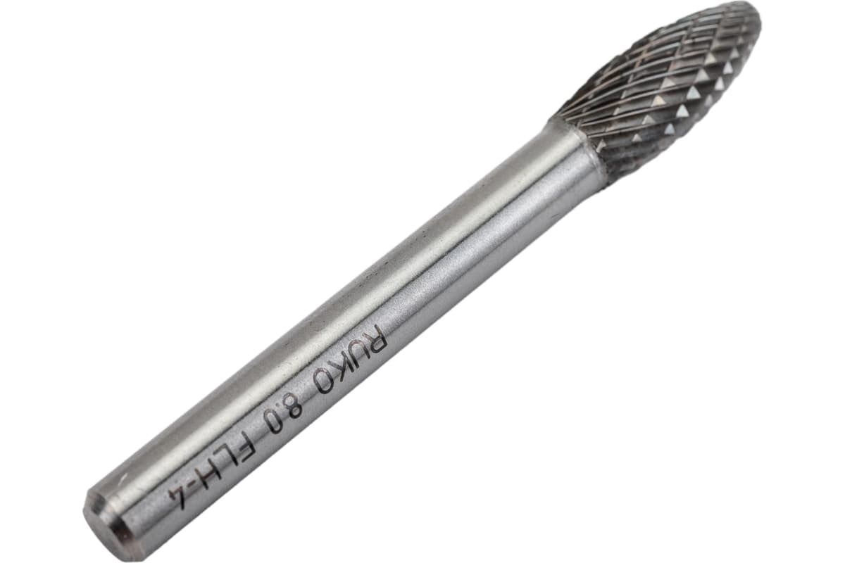 Бор-фреза твердосплавная RUKO HM H(FLH) 8,0x20x65x6 мм 116218