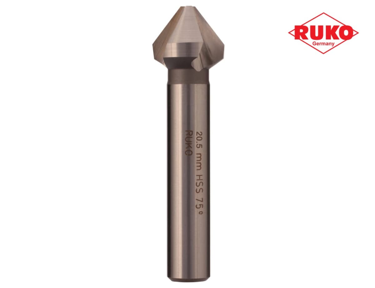 Зенковка RUKO ц/х 75° 20,5 мм HSS-G 3z L67 мм Ø10 мм 102226