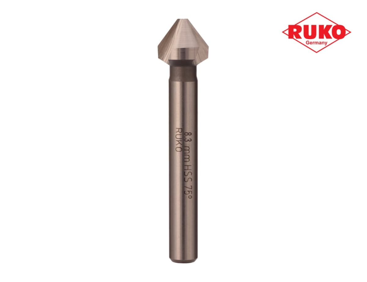 Зенковка RUKO ц/х 75° 8,3 мм HSS-G 3z L50 мм Ø6 мм 102222