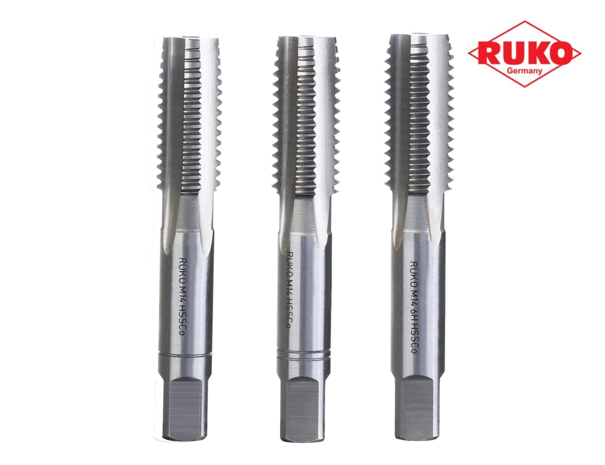 Набор метчиков RUKO HSSE DIN352 6h метрическая резьба М14х2,0 мм 3 шт 230140E