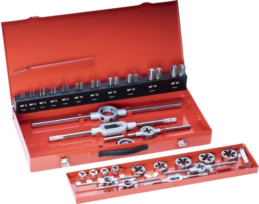 Набор метчиков и плашек RUKO 43 предмета HSS-G MF3-MF20 245041