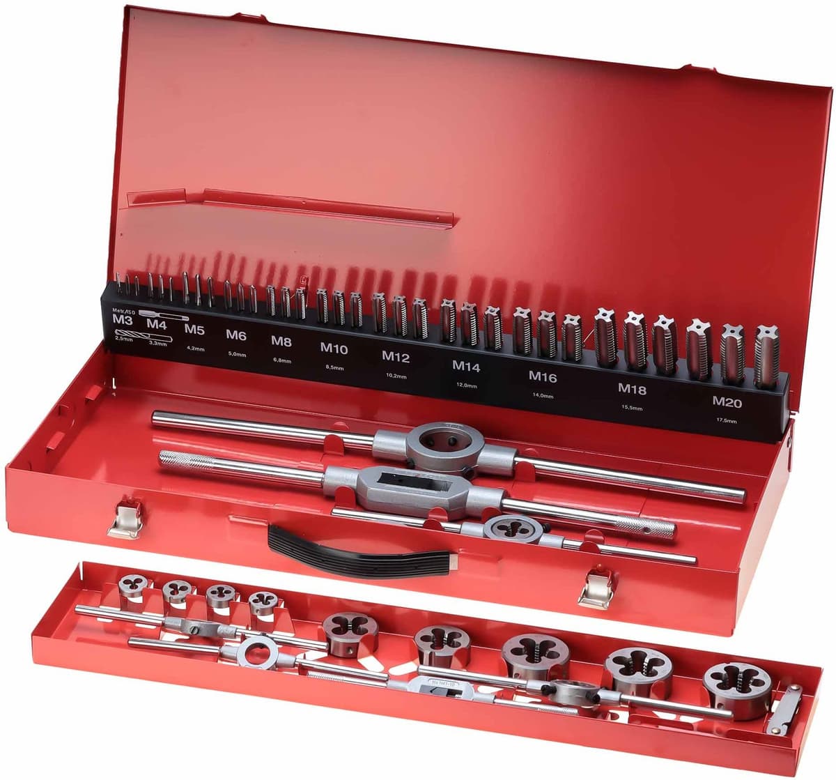 Набор метчиков и плашек RUKO 54 предмета HSSE M3-M20 245040E