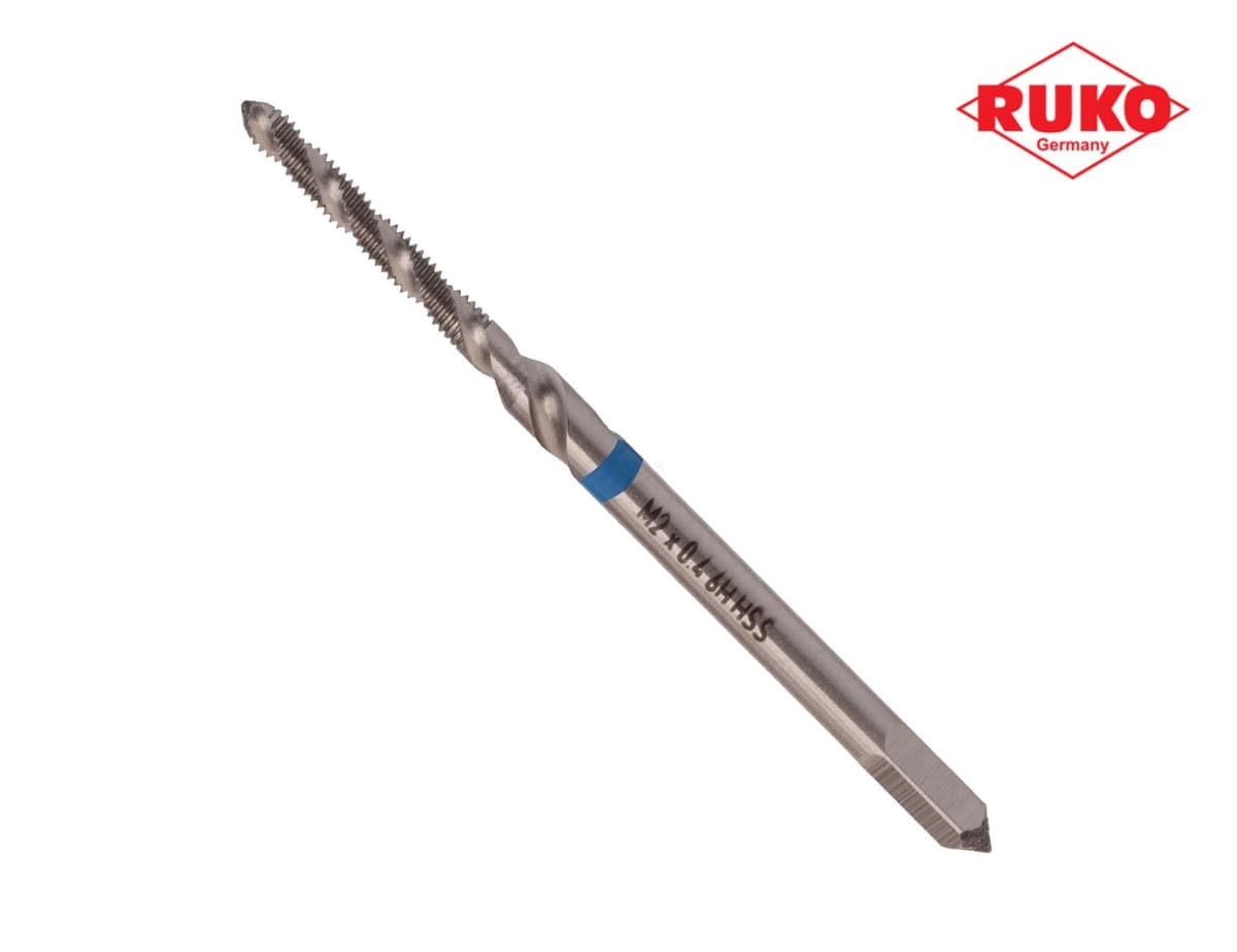 Метчик винтовой машинный RUKO HSS-G DIN371 6h метрическая резьба М2х0,4 мм 234020