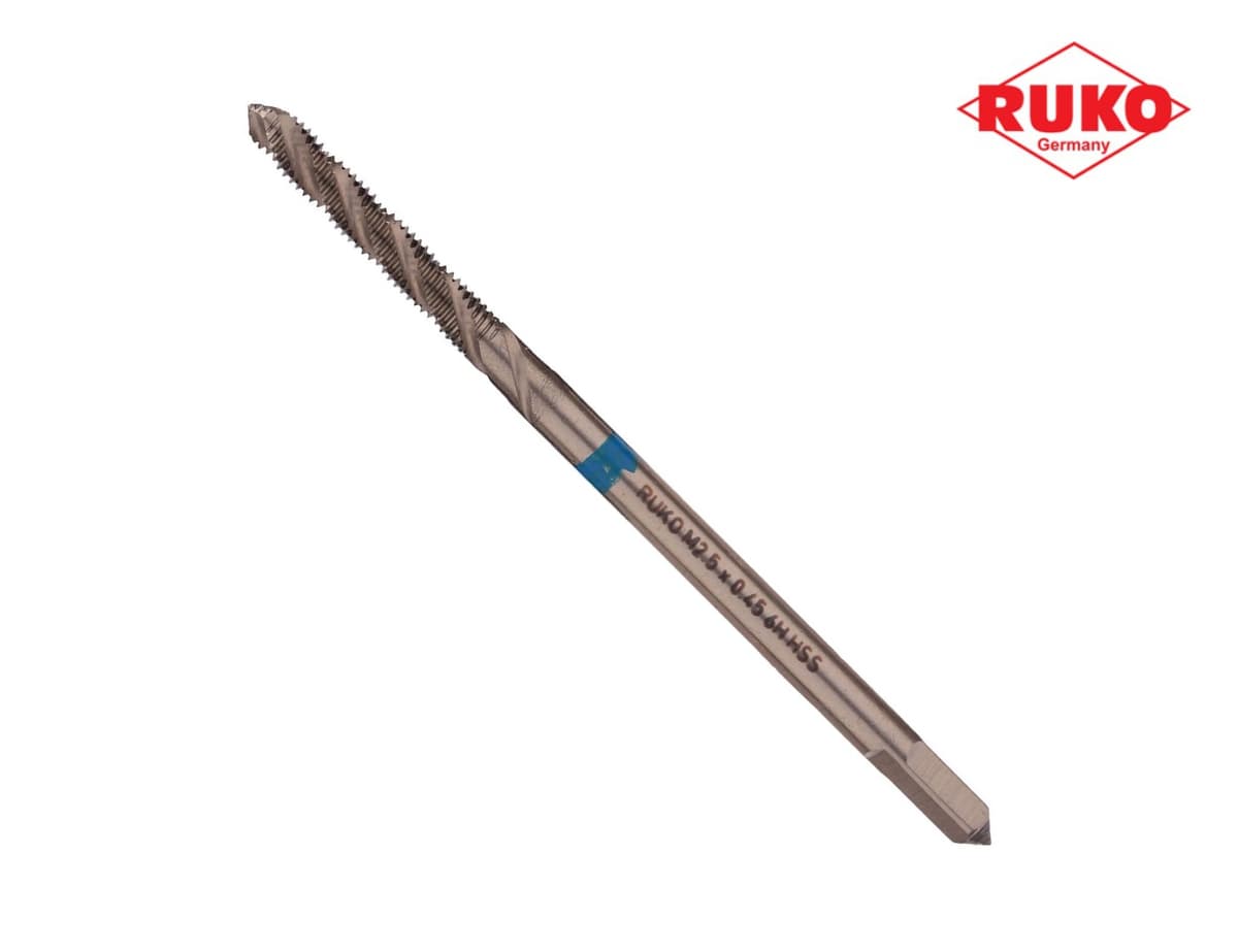 Метчик винтовой машинный RUKO HSS-G DIN371 6h метрическая резьба М2,5х0,45 мм 234025