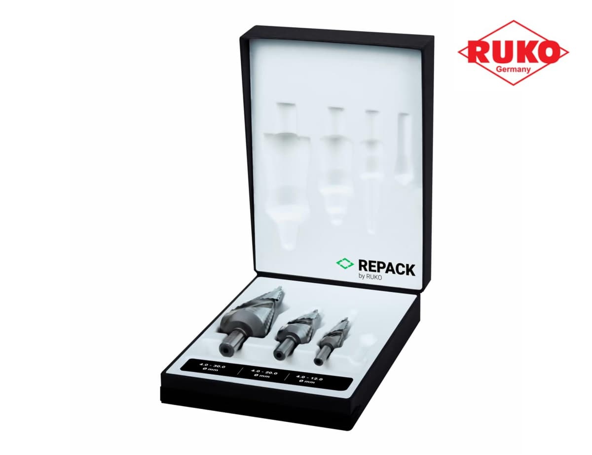 Набор ступенчатых сверл RUKO NextGeneration HSS-G 4-12/4-20/4-30 мм 3 шт 101026RK