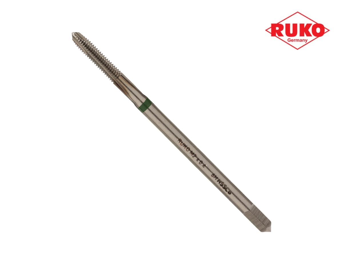 Метчик машинный RUKO HSSE DIN371 6h метрическая резьба М2х0,4 мм 232020E