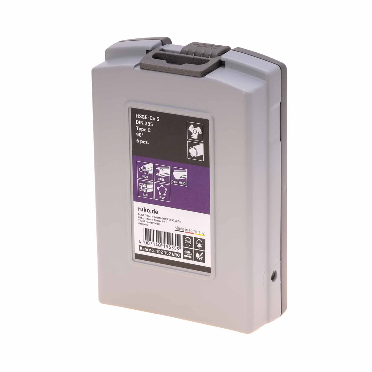 Набор зенковок RUKO 90° 6,3-20,5 мм DIN335C HSSE-Co5 3z  6шт 102152ERO