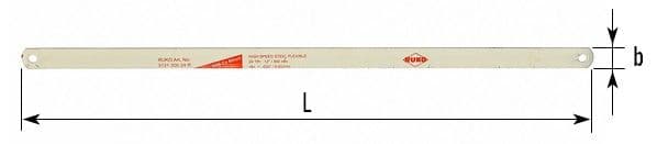 Полотно ножовочное по металлу RUKO HSS-Co Bihart 300 мм 18z 312130018R