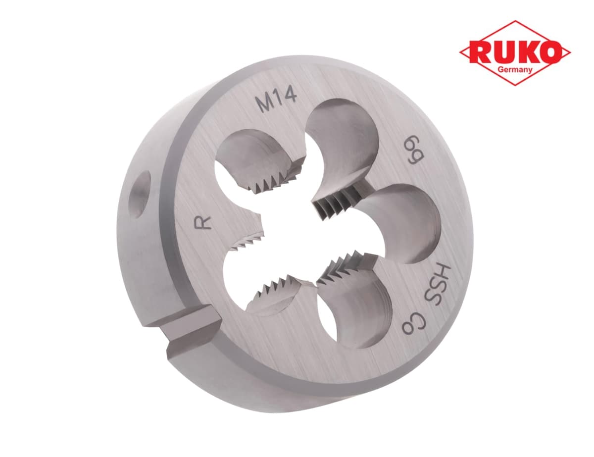 Плашка правая метрическая RUKO М14х2,0 мм HSSE DIN EN 22568 6g 38х14 мм 237140E