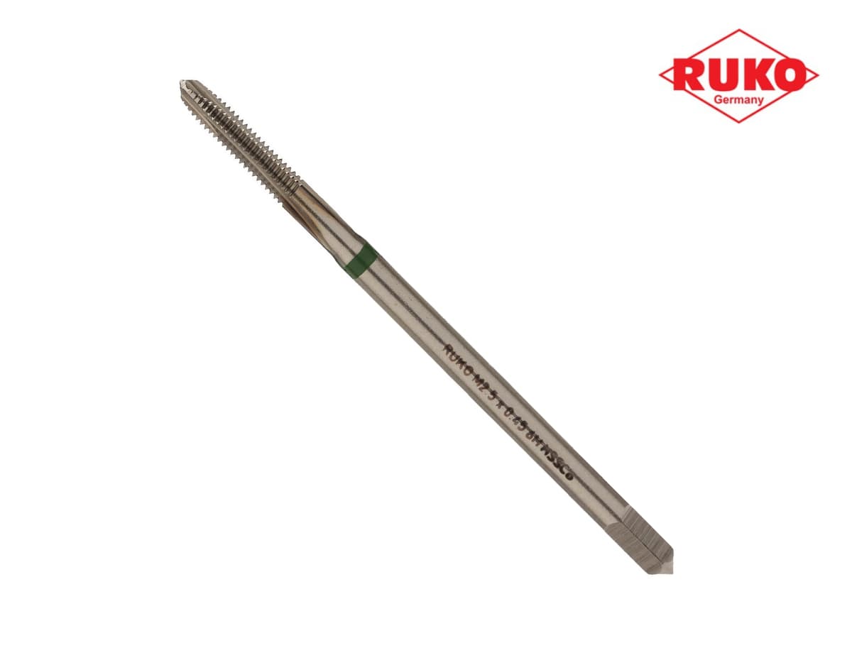 Метчик машинный RUKO HSSE DIN371 6h метрическая резьба М2,5х0,45 мм 232025E