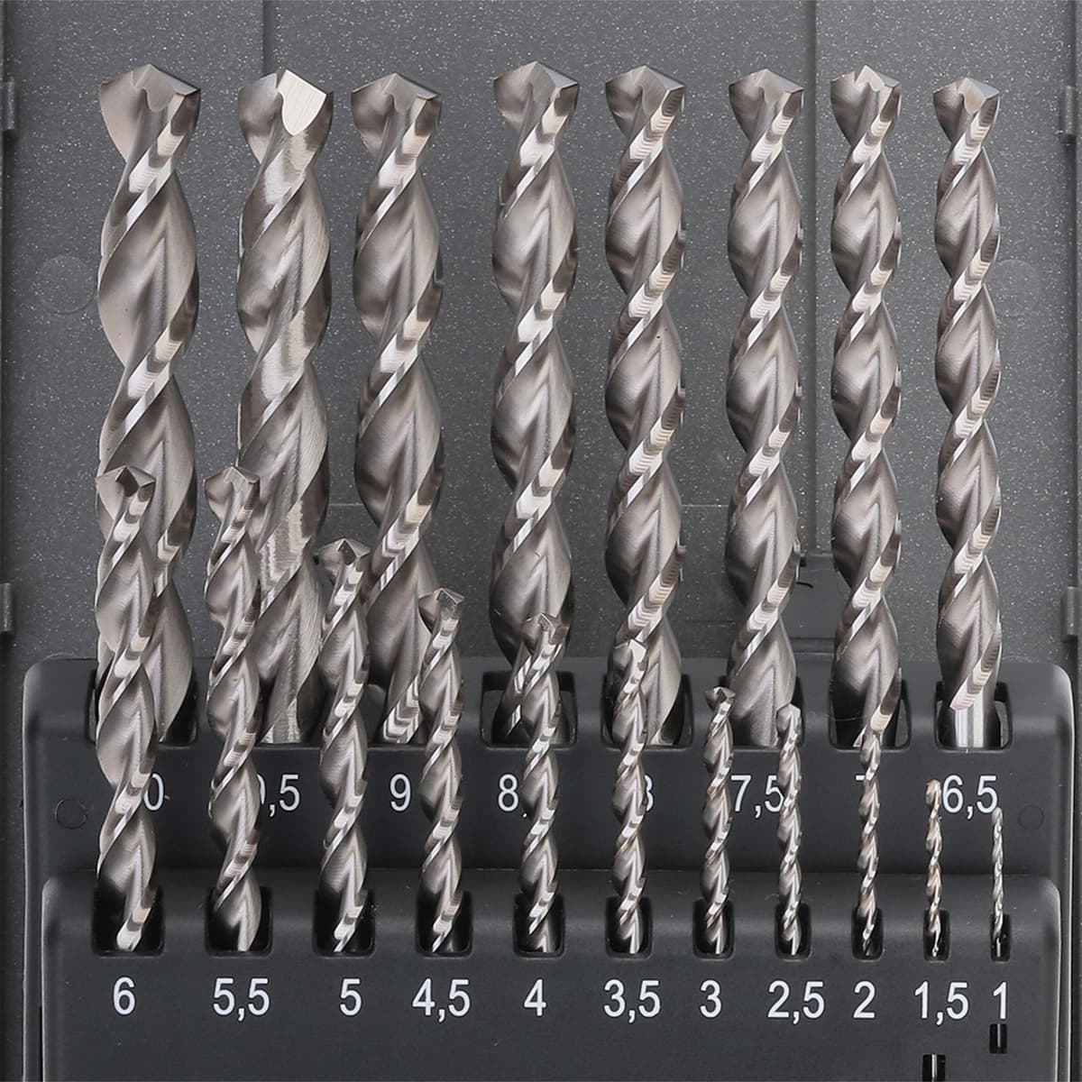 Набор сверл RUKO HSS-G 130° TL3000 DIN338 1,0-10,0 мм 19 шт 258214RO