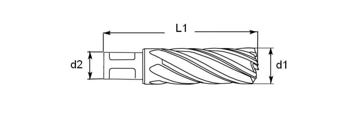 Сверло корончатое RUKO HSS-G 13х63/30 мм Weldon19 108213