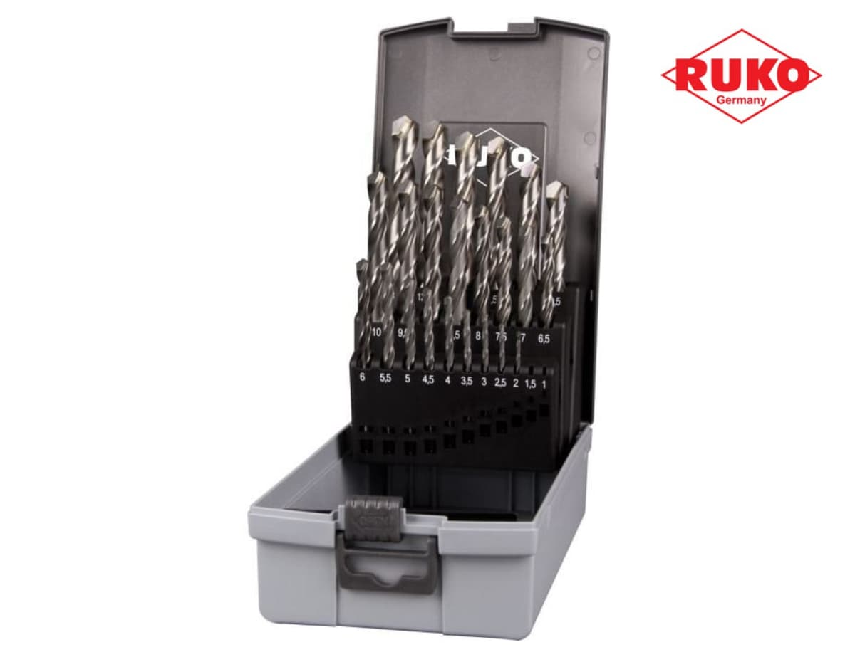 Набор сверл RUKO HM (вставка) 120° DIN338 1,0-13,0 мм 25 шт 815215RO