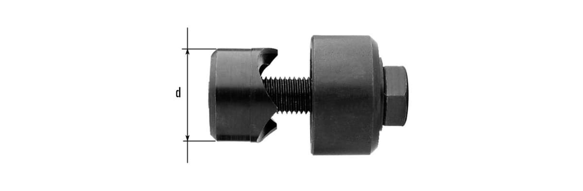 Пробойник отверстий  в металле RUKO с подшипником 25,0 мм 3z 109250K