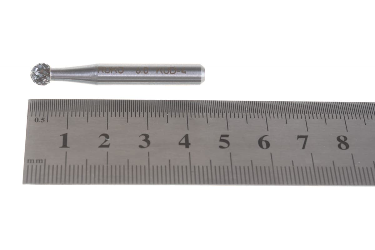 Бор-фреза твердосплавная RUKO HM D(KUD) 6,0x5,4x45x6 мм 116041