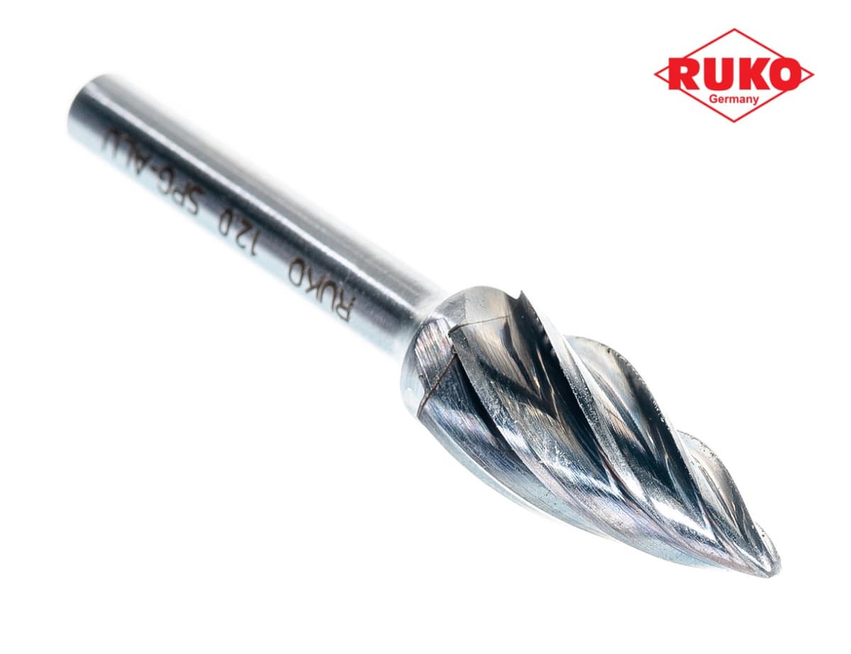 Бор-фреза твердосплавная RUKO HM ALU G(SPG) 12,0x25x65x6 мм 116028A