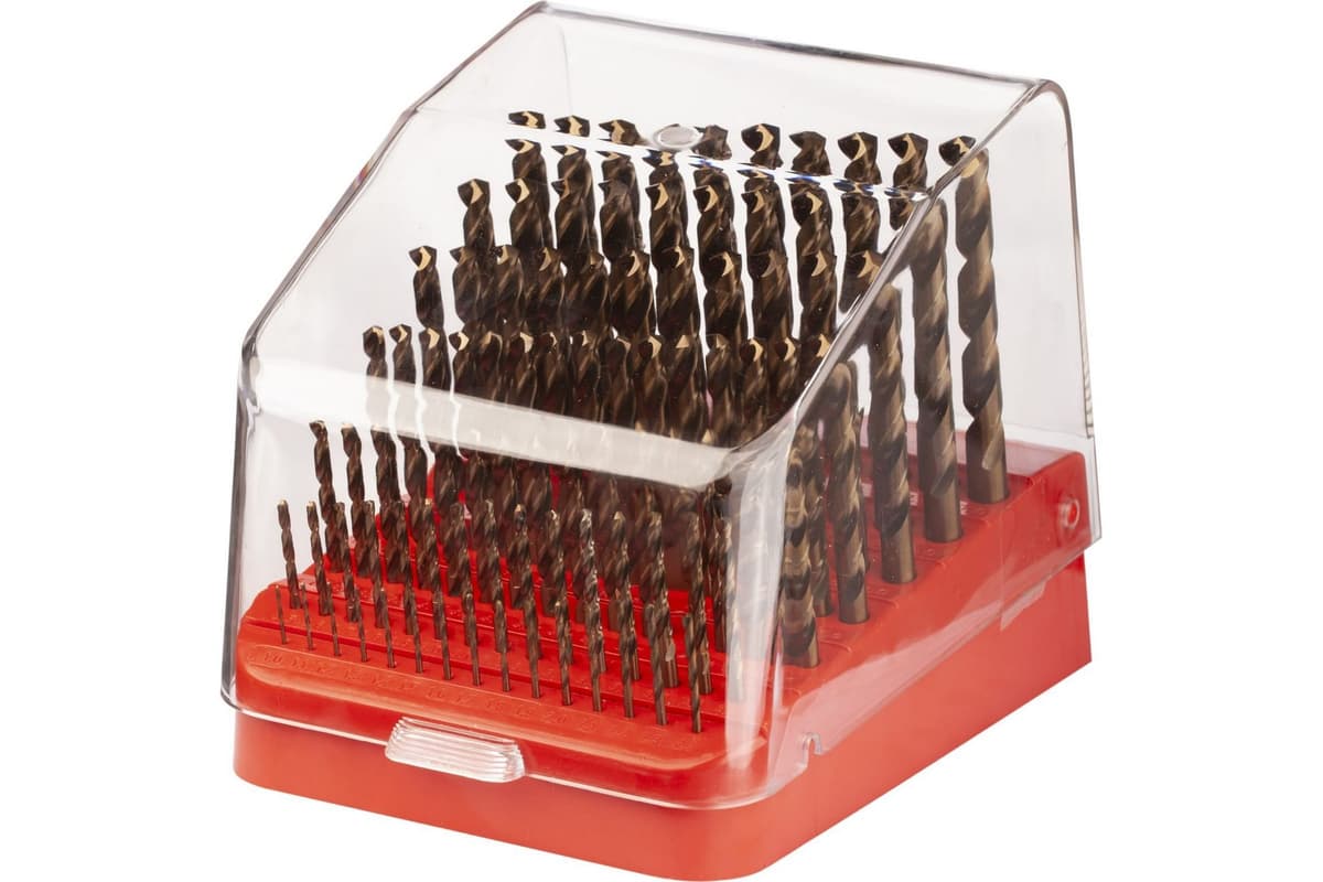 Набор сверл RUKO HSSE-Co5 130° DIN338 1,0-10,0 мм 91 шт 215223