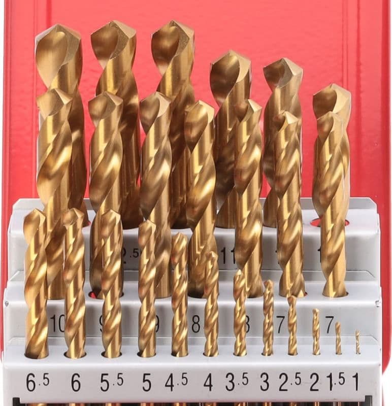 Набор сверл RUKO HSS-G TiN 118° DIN338 1,0-13,0 мм 25 шт 250215T