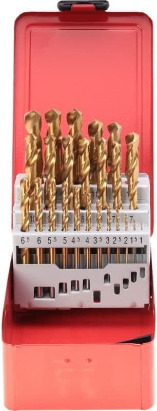 Набор сверл RUKO HSS-G TiN 118° DIN338 1,0-13,0 мм 25 шт 250215T