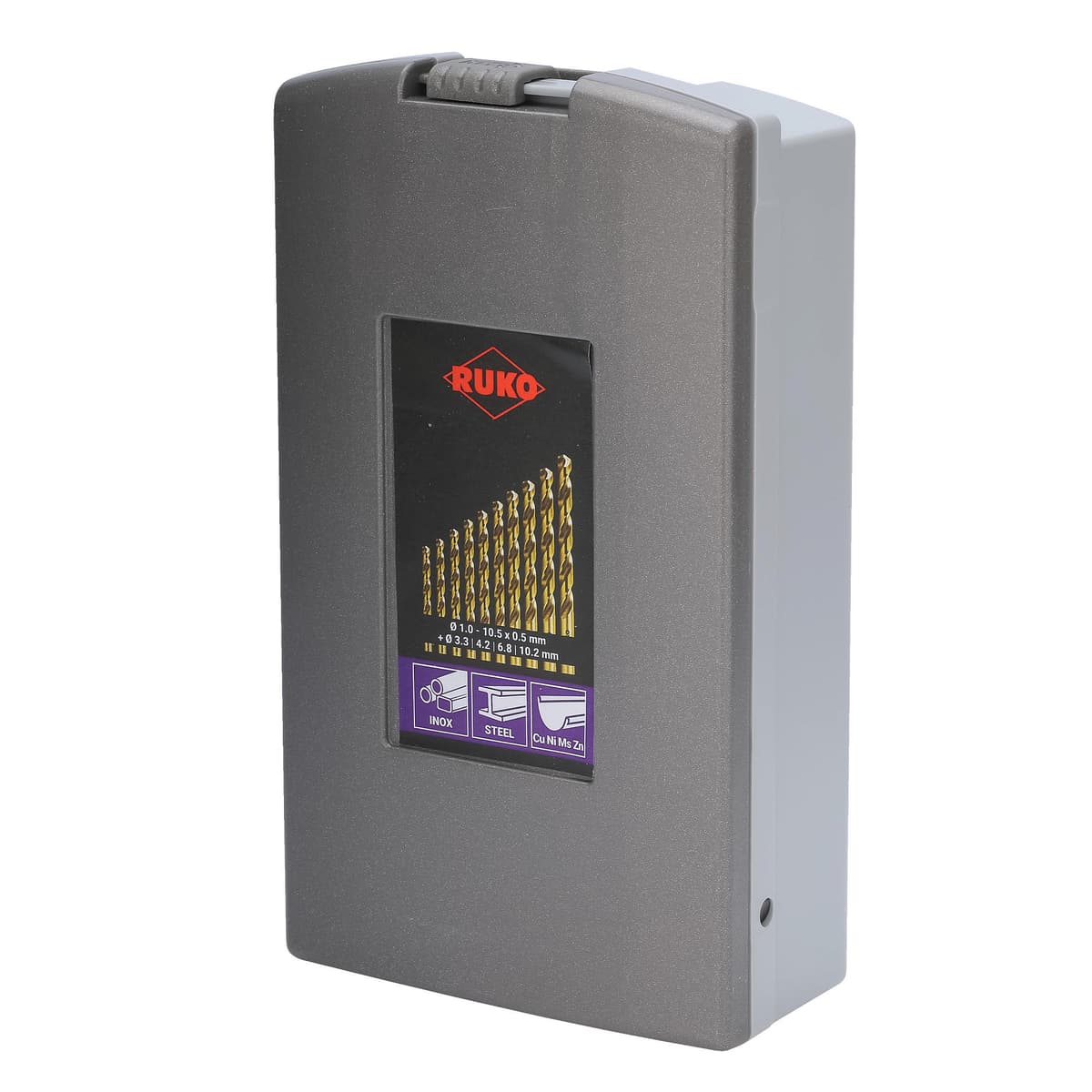 Набор сверл RUKO HSSE-Co5 130° DIN338 1,0-10,5 мм 24 шт 215216RO