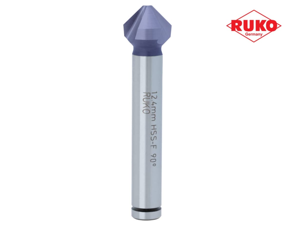 Зенковка RUKO ц/х 90° 12,4 мм HSS-G TiALN 3z DIN335C L56 мм Ø8 мм M6(BF) 102116F