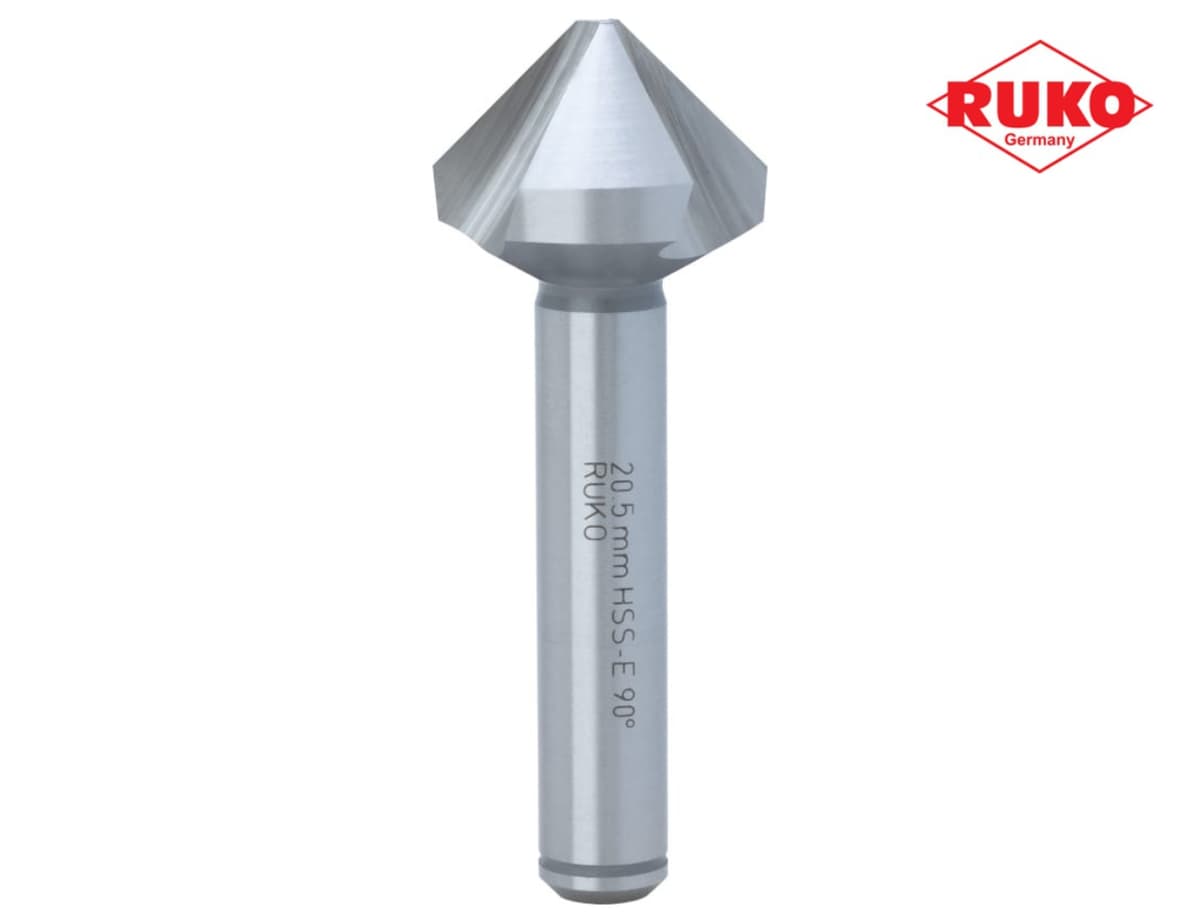 Зенковка RUKO ц/х 90° 20,5 мм HSSE-Co5 3z DIN335C L63 мм Ø10 мм M10(BF) 102121E