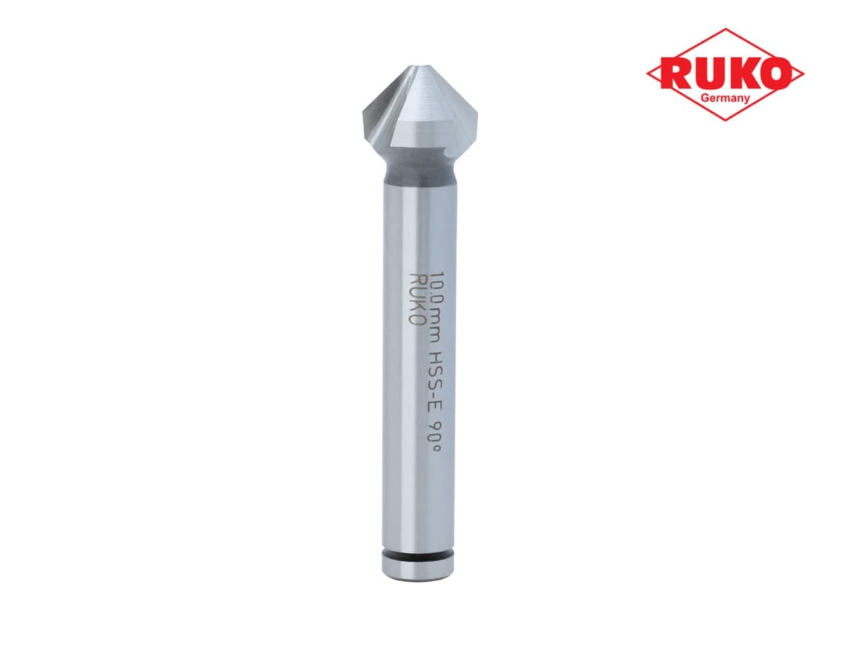 Зенковка RUKO ц/х 90° 10,0 мм HSSE-Co5 3z DIN335C L50 мм Ø6 мм M5(AF) 102113E