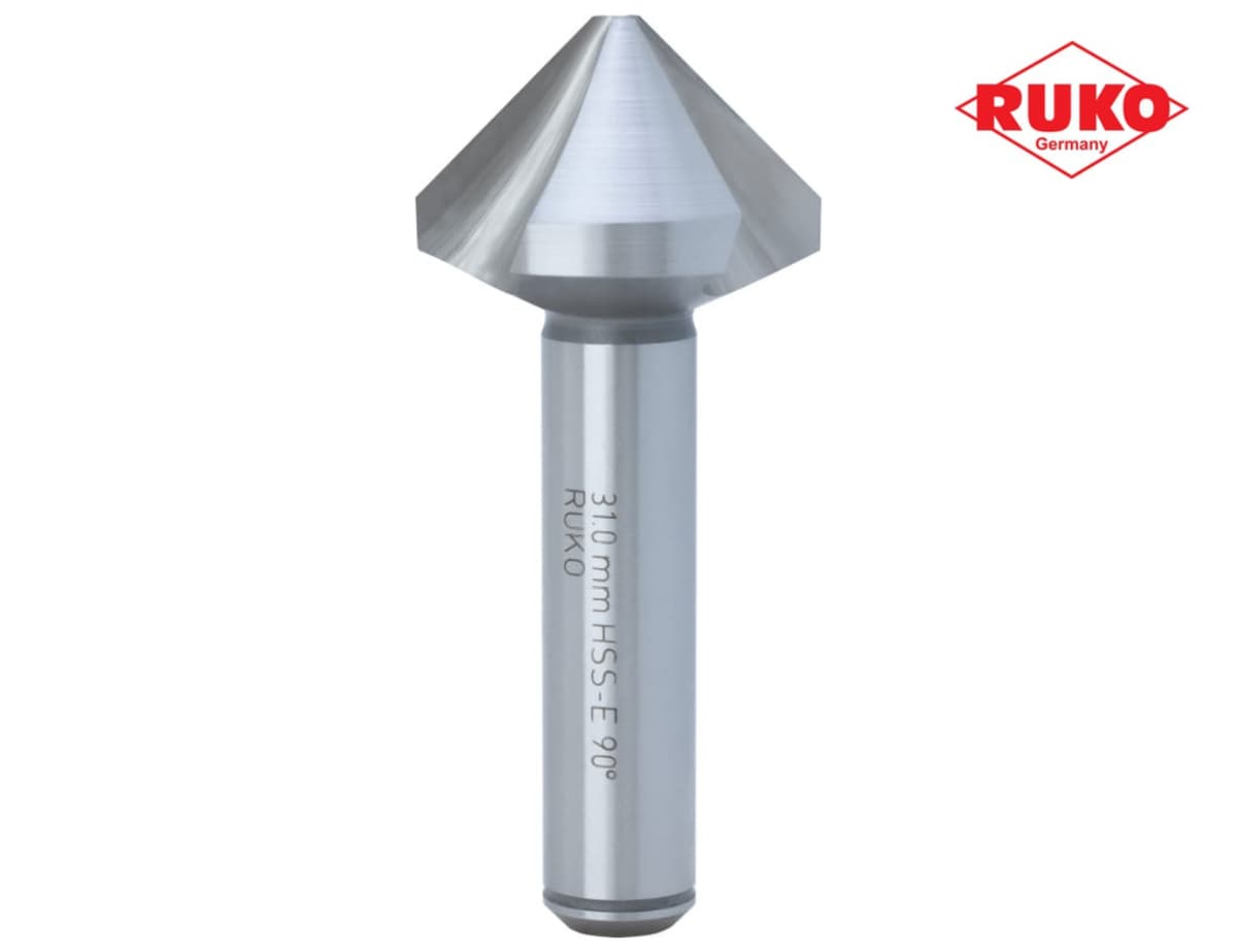Зенковка RUKO ц/х 90° 31,0 мм HSSE-Co5 3z DIN335C L71 мм Ø12 мм M16(BF) 102125E