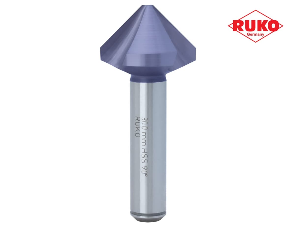 Зенковка RUKO ц/х 90° 30,0 мм HSS-G TiALN 3z DIN335C L71 мм Ø12 мм 102172F