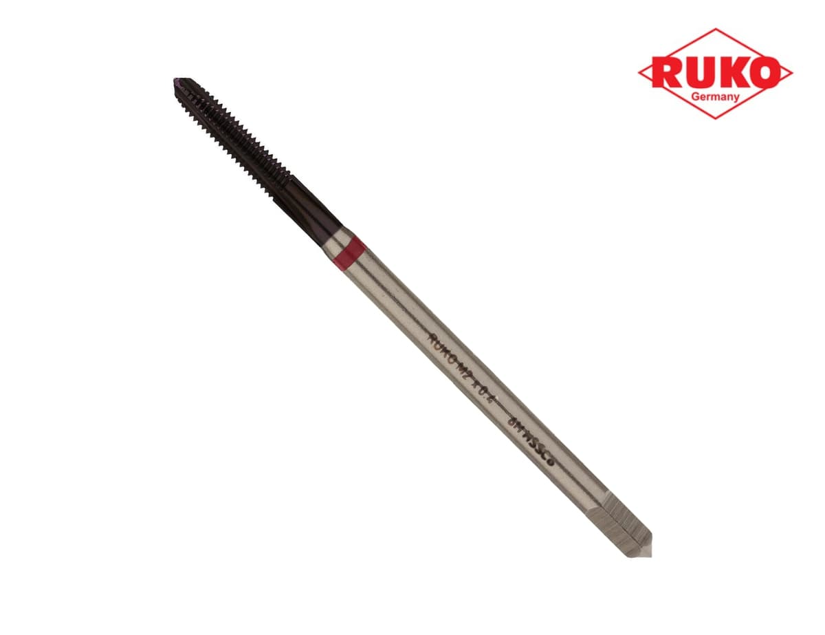 Метчик машинный RUKO HSSE TiALN DIN371 6h метрическая резьба М2х0,4 мм 232020EF