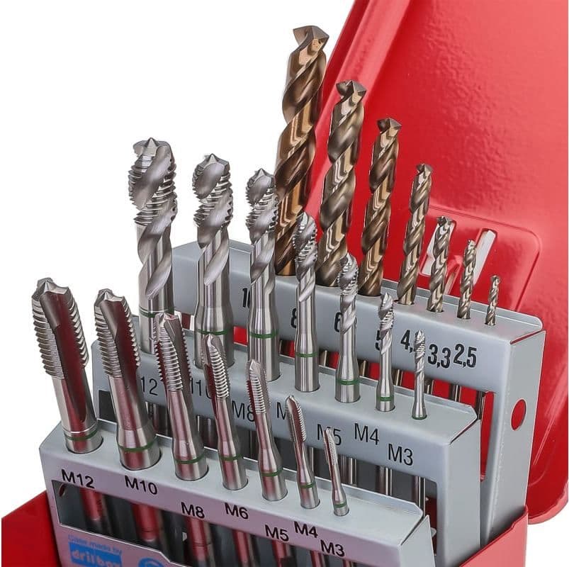 Набор машинных метчиков RUKO 21 предмет M3-M12 HSSE DIN371/376 245054