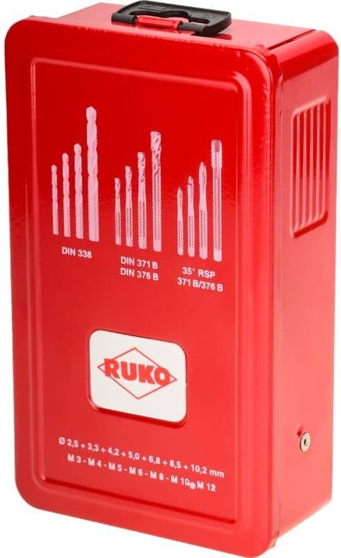 Набор машинных метчиков RUKO 21 предмет M3-M12 HSSE DIN371/376 245054
