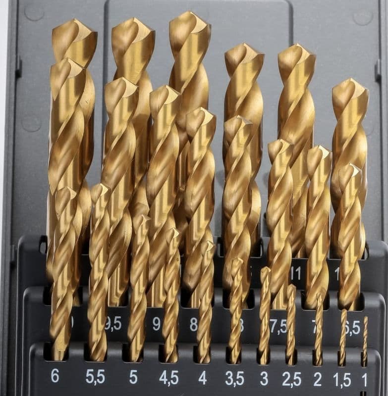 Набор сверл RUKO HSS-G TiN 118° DIN338 1,0-13,0 мм 25 шт 250215TRO