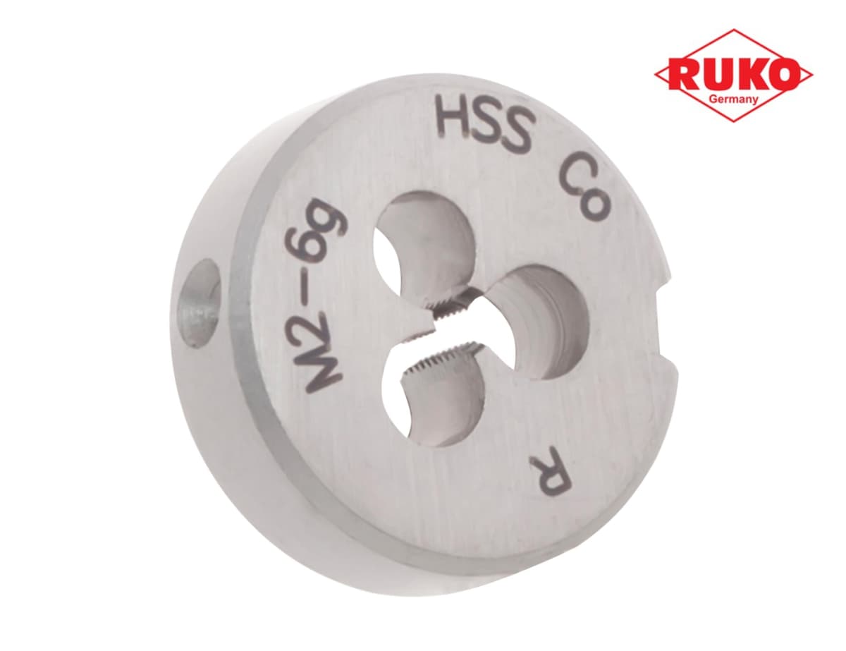 Плашка правая метрическая RUKO М2х0,4 мм HSSE DIN EN 22568 6g 16х5 мм 237020E