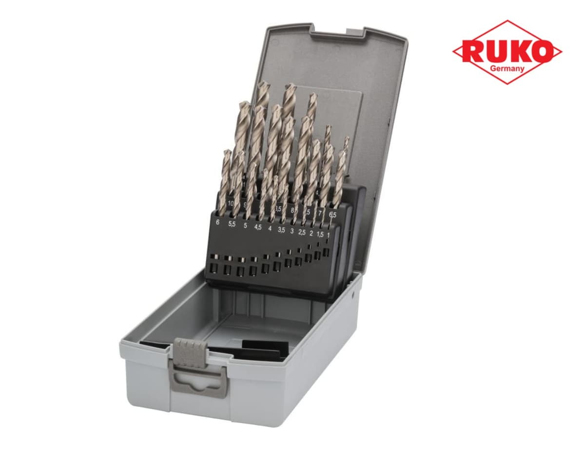 Набор сверл RUKO HSS-G 118° DIN338 1,0-10,5 мм 24 шт 214216RO