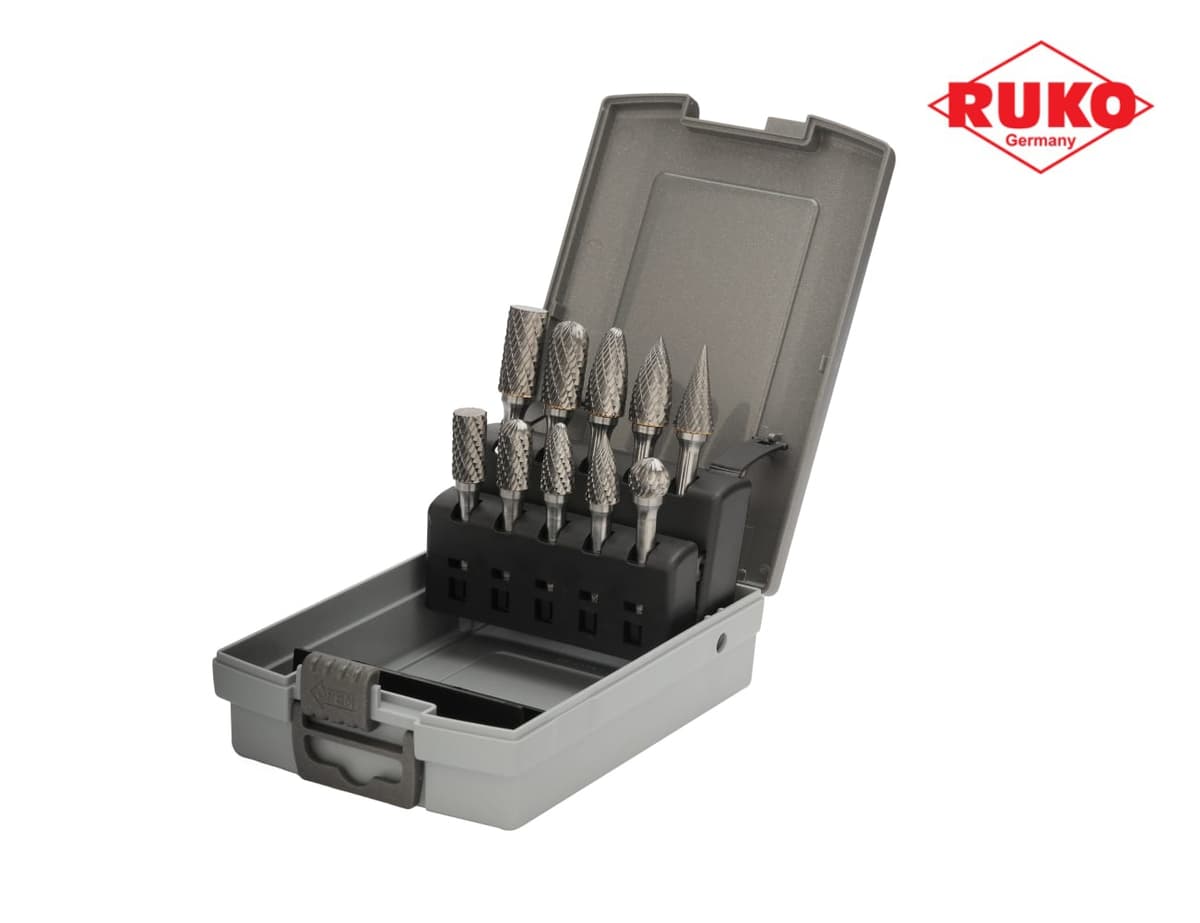 Набор бор-фрез твердосплавных RUKO HM 10 шт 116003RO