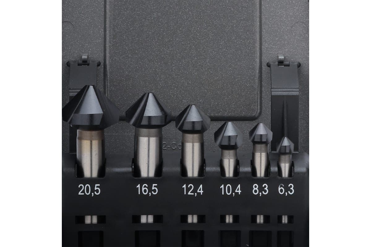 Набор зенковок RUKO 90° 6,3-20,5 мм DIN335C HSS-G TiALN 3z 6 шт 102152FRO