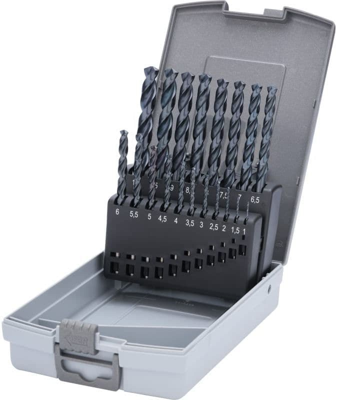 Набор сверл RUKO HSSE-Co5 TiALN 130° DIN338 1,0-10,0 мм 19 шт 215214FRO