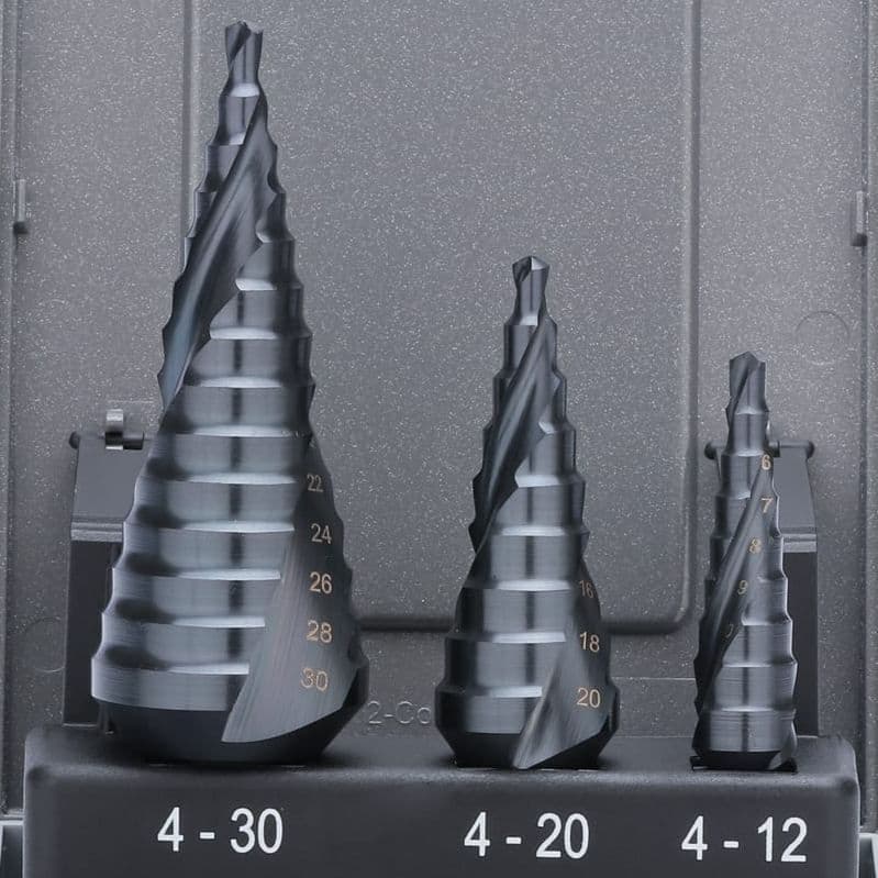 Набор ступенчатых сверл RUKO NextGeneration HSS-G TiALN 4-12/4-20/4-30 мм 3 шт 101026FRO