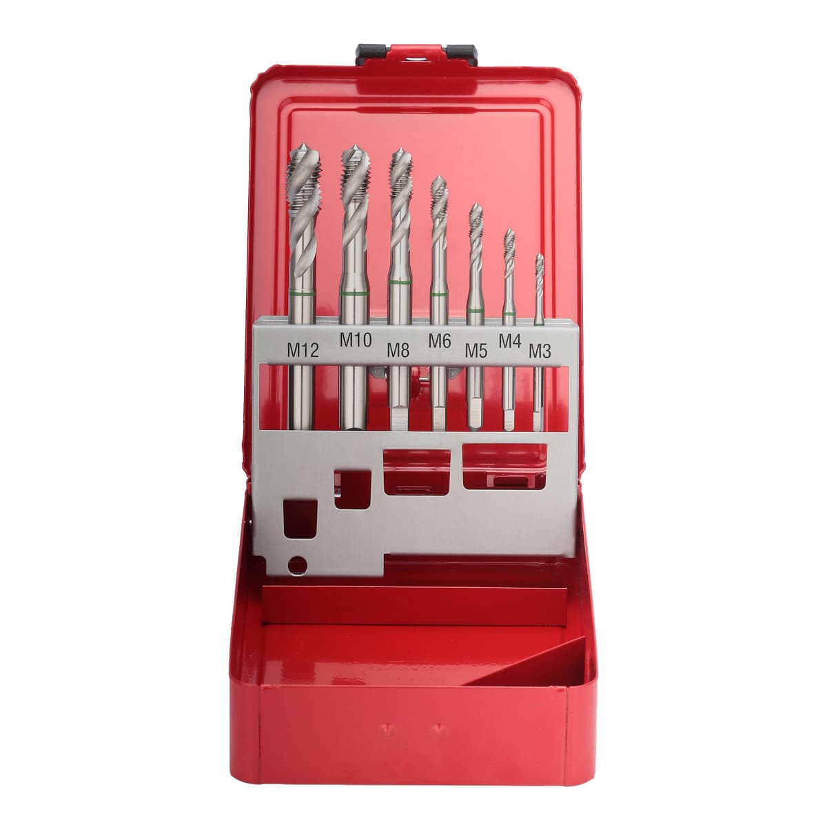 Набор винтовых машинных метчиков RUKO 7 предметов M3-M12 HSSE DIN371/376 245062