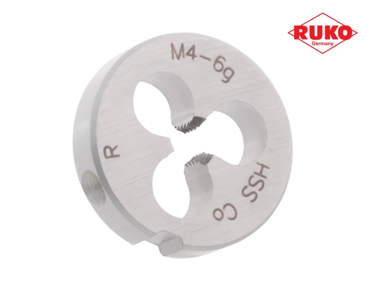 Плашка правая метрическая RUKO М4х0,7 мм HSSE DIN EN 22568 6g 20х5 мм 237040E