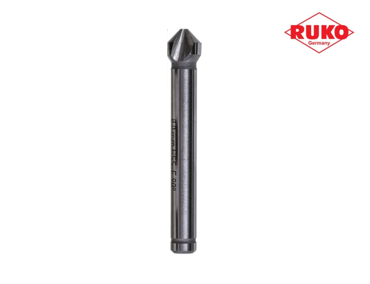 Зенковка RUKO ц/х 90° 8,0 мм HSSE-Co5 3z DIN335C L50 мм Ø6 мм M4(AF) 102110E