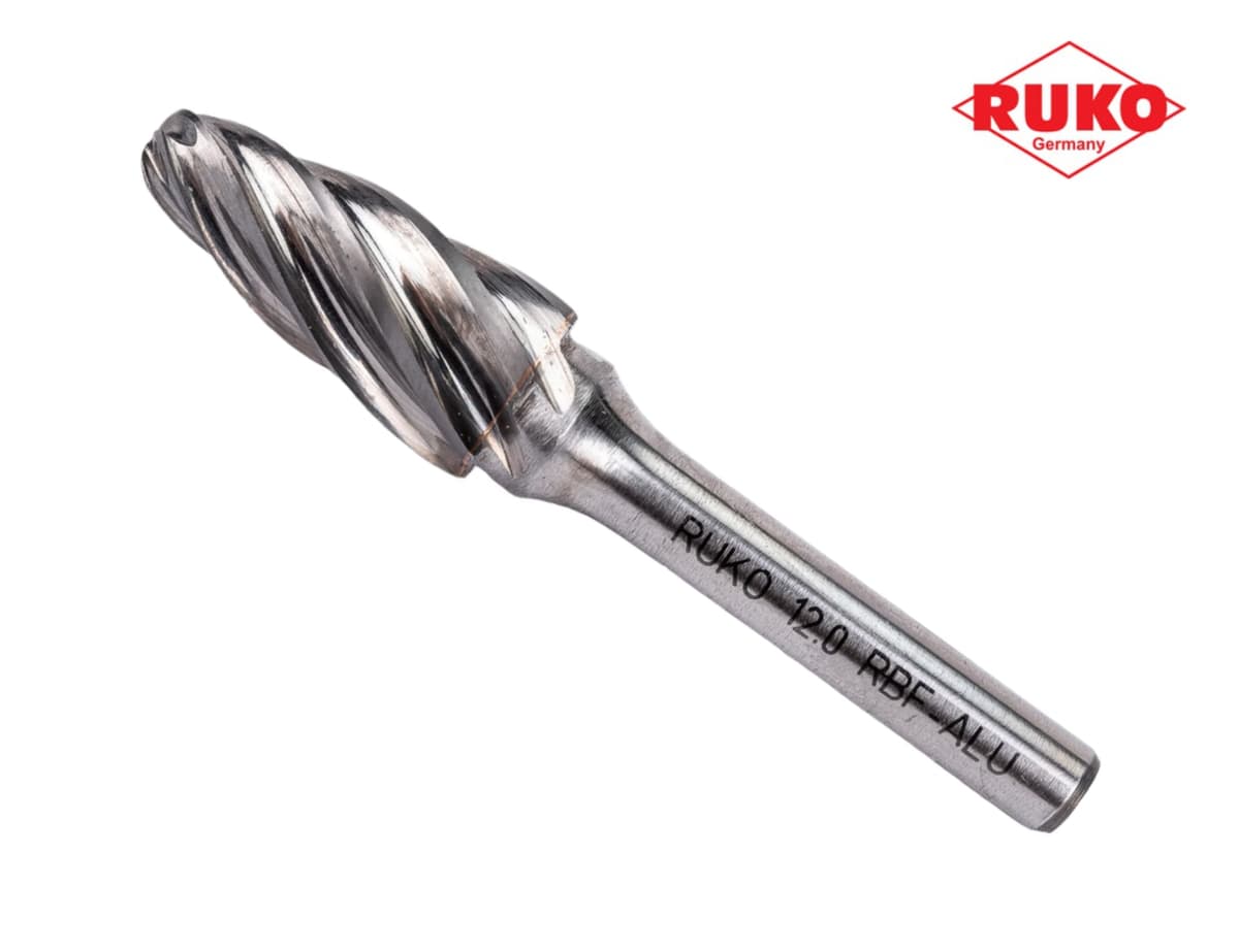Бор-фреза твердосплавная RUKO HM ALU F(RBF) 12,0x25x65x6 мм 116033A