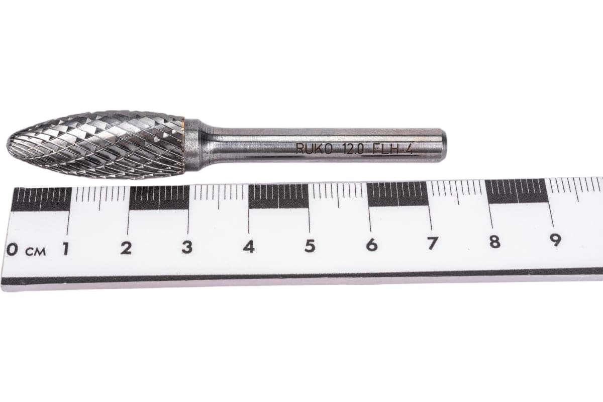 Бор-фреза твердосплавная RUKO HM H(FLH) 12,0x30x75x6 мм 116220