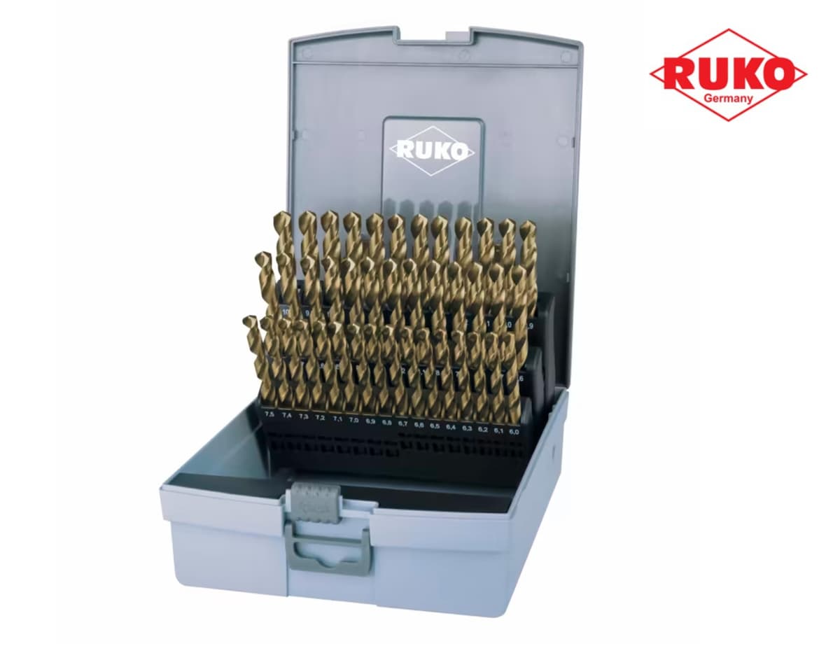 Набор сверл RUKO HSSE-Co5 130° DIN338 6,0-10,0 мм 41 шт 215218RO