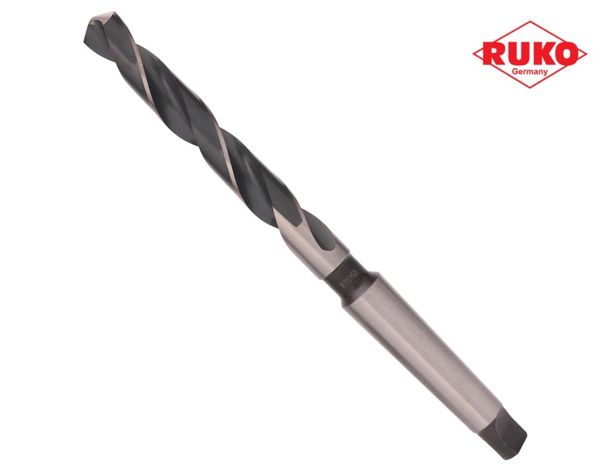 Сверло с коническим хвостовиком RUKO HSS-G 11,0x175/94 мм DIN345 h8 6xD 118° KM1 204110